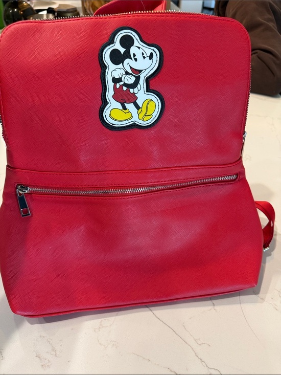 Disney Handbags - Disney Red Mickey Mouse Patch Backpack with Yellow Accents